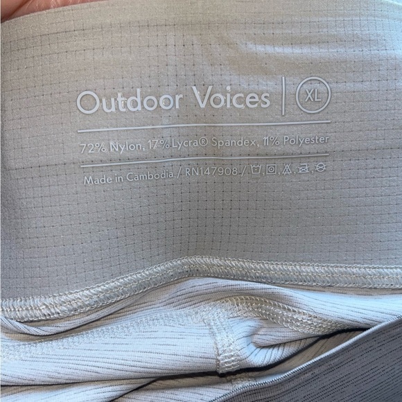 Outdoor Voices TechSweat Core 7/8 Two-Tone Leggings Coyote/Atmosphere XL Sporty - Picture 5 of 5